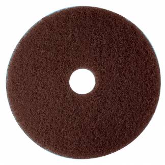 Gulvrondel, 3M Scotch-Brite, 17", &Atilde;&tilde;432mm, brun, 85 mm, polyester/RPET, til fjernelse af polish og opskuring *Denne vare tages ikke retur*