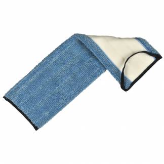 T&Atilde;&cedil;r- og fugtmoppe, bl&Atilde;&yen;, mikrofiber, 45 cm, med velcro