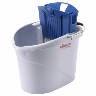 Inventarspand, Vileda UltraSpeed Mini, 46,8x37,8x48,6cm, 10 l, gr&aring;, rPP/PP, med hank og h&aring;ndpresse