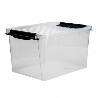 Plastkasse, Plast 1, 470x340x270mm, 32 l, transparent, plast, til opbevaring *Denne vare tages ikke retur*