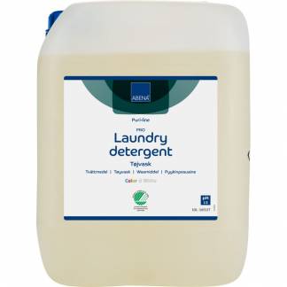 T&oslash;jvask, Abena Puri-Line, 10 l, PRO, flydende, kul&oslash;rt og hvidt, uden farve og parfume