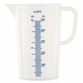 M&Atilde;&yen;lekande, 500 ml, klar, PP, lukket hank