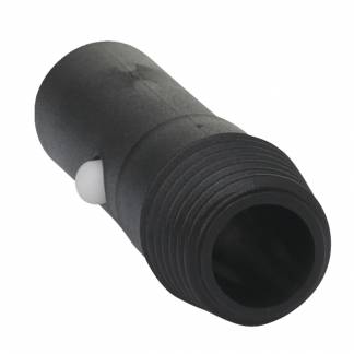 Adapter, Vikan, 78x26x26mm, sort, PP, klik til gevind