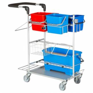 Reng&Atilde;&cedil;ringsvogn, Tina Trolleys ERGO Slimline, s&Atilde;&cedil;lv, pulverlakeret st&Atilde;&yen;l *Denne vare tages ikke retur*