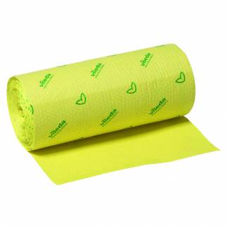 Aft&oslash;rringsklud, Vileda Quick'n Dry, 10m x 25cm, gul, cellulose