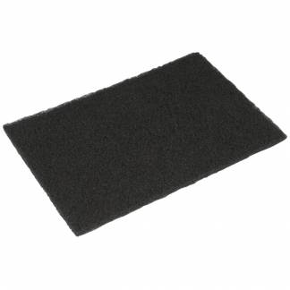 Skurefiber, 22,5x15x0,8cm, sort, polyester/nylon, grov skureeffekt