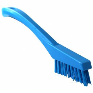 Detaljeb&oslash;rste, Vikan, 205x20x40mm, bl&aring;, PP/polyester/rustfrit st&aring;l, meget stive b&oslash;rsteh&aring;r