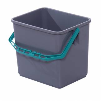 Inventarspand, Tina Trolleys, 24x19x22cm, 6 l, gr&Atilde;&yen;, PP, med gr&Atilde;&cedil;n hank *Denne vare tages ikke retur*