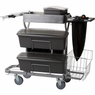 Reng&Atilde;&cedil;ringsvogn, Vikan Kompakt Plus, 1160x540x985mm, gr&Atilde;&yen;, metal/PVC, til fugtsystem, usamlet *Denne vare tages ikke retur*