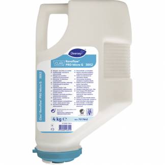 T&Atilde;&cedil;jvask, Diversey CLAX Revoflow Pro Micro G 30X2, flydende, kul&Atilde;&cedil;rt, uden farve og parfume, 4 kg
