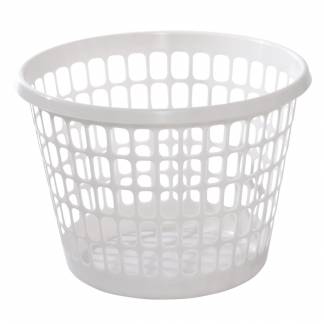Plastkurv, 314mm, &Oslash;440mm, 32 l, hvid, plast, rund