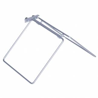 Poseholder, Tina Trolleys, 465x335x230mm, gr&aring;, pulverlakeret st&aring;l, med h&aring;ndgreb, dobbelt, til 60 ltr. poser *Denne vare tages ikke retur*