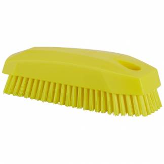 Negleb&Atilde;&cedil;rste, Vikan, 13x5x4cm, gul, PP/polyester/rustfrit st&Atilde;&yen;l, stive b&Atilde;&cedil;rsteh&Atilde;&yen;r *Denne vare tages ikke retur*