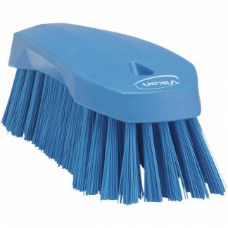 K&Atilde;&brvbar;rneb&Atilde;&cedil;rste, Vikan, bl&Atilde;&yen;, PP/polyester/rustfrit st&Atilde;&yen;l, 20 cm, stive b&Atilde;&cedil;rsteh&Atilde;&yen;r *Denne vare tages ikke retur*