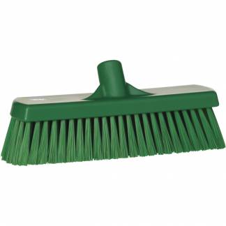 Fejekost, Vikan, gr&Atilde;&cedil;n, PP/polyester/rustfrit st&Atilde;&yen;l, 30 cm, medium b&Atilde;&cedil;rsteh&Atilde;&yen;r *Denne vare tages ikke retur*