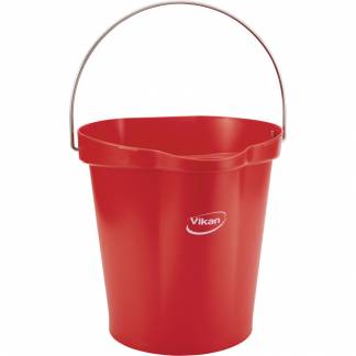 Spand til f&Atilde;&cedil;devarer, Vikan, 12 l, r&Atilde;&cedil;d, PP/rustfrit st&Atilde;&yen;l, med h&Atilde;&brvbar;ldetud *Denne vare tages ikke retur*