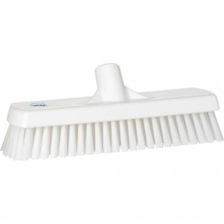 Gulv- og v&Atilde;&brvbar;gvaskeb&Atilde;&cedil;rste, Vikan, hvid, PP/polyester/rustfrit st&Atilde;&yen;l, 30,5 cm, stive b&Atilde;&cedil;rsteh&Atilde;&yen;r *Denne vare tages ikke retur*