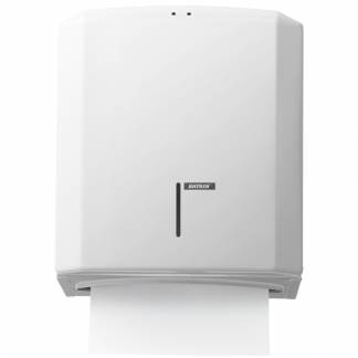 Dispenser, Katrin, Maxi, 13,2x27,5x33cm, hvid, rustfrit st&Atilde;&yen;l, til h&Atilde;&yen;ndkl&Atilde;&brvbar;deark maks dybde 11 cm og maks bredde 26,5 cm *Denne vare tages ikke retur*