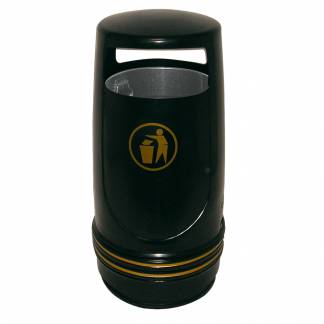 Udend&oslash;rs affaldsspand, Merlin, 90 l, sort