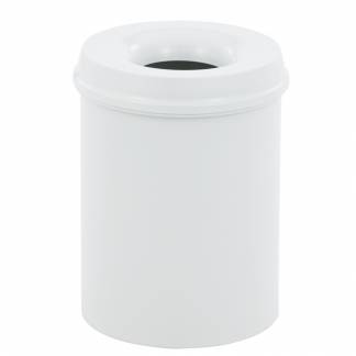 Brandh&aelig;mmende affaldsspand, 15 l, hvid *Denne vare tages ikke retur*