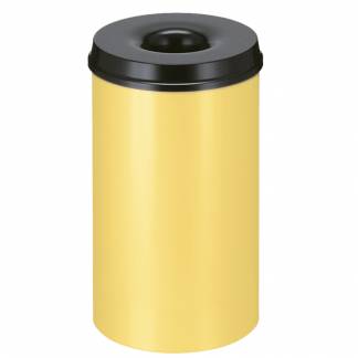 Brandh&Atilde;&brvbar;mmende affaldsspand, 50 l, gul *Denne vare tages ikke retur*
