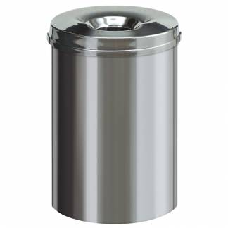 Brandh&aelig;mmende affaldsspand, 30 l, st&aring;l *Denne vare tages ikke retur*