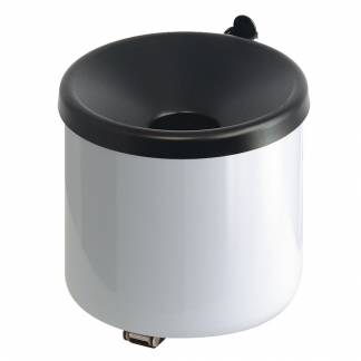 Askeb&Atilde;&brvbar;ger, hvid, med sort l&Atilde;&yen;g, brandsikker, forberedt til v&Atilde;&brvbar;gmontering inkl. materiale til montering *Denne vare tages ikke retur*