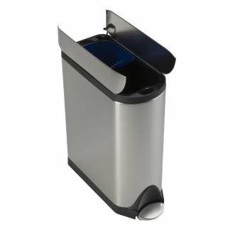 Pedalspand, Simplehuman, 40 l, st&Atilde;&yen;l mat, 2-rums *Denne vare tages ikke retur*