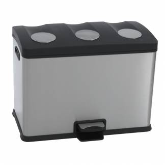 Pedalspand, EKO Rejoice, 36 l, st&Atilde;&yen;l, 3-rums *Denne vare tages ikke retur*