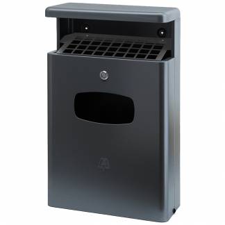 Udend&Atilde;&cedil;rs affaldsspand med askeb&Atilde;&brvbar;ger, 16 l, antracit *Denne vare tages ikke retur*