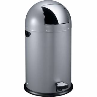 Pedalspand, EKO, gr&aring;, inderspand i metal, brandsikker, 33 l