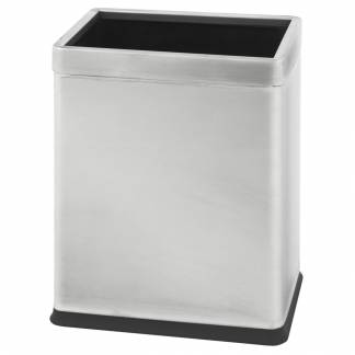 Papirkurv, 10 l, st&Atilde;&yen;l, med inderspand i metal. Ildd&Atilde;&brvbar;mpende *Denne vare tages ikke retur*