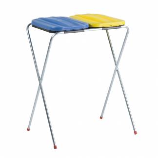 Affaldsstativ, 200 l, st&Atilde;&yen;l, 2-rums *Denne vare tages ikke retur*