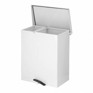 Pedalspand, 80 l, hvid, 2-rums, 25 + 55 l *Denne vare tages ikke retur*