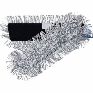 All-round Viscose moppe, gr&aring;, polyester/viskose, 40 cm, med hook'n'loop
