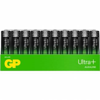 Batteri, GP Ultra Plus, Alkaline, AA, 1,5V, 40-pak
