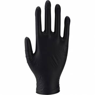 Engangshandske, Essentialz, XL, sort, nitril, pudderfri