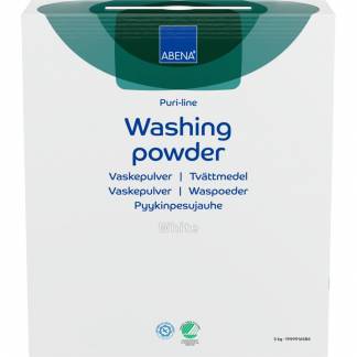 Vaskepulver, ABENA Puri-Line, hvidt, uden farve og parfume, 5 kg