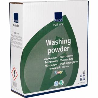 Vaskepulver, ABENA Puri-Line, kul&oslash;rt, uden farve og parfume, 5 kg