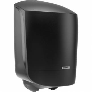 Dispenser, Katrin, Midi, 24x26,3x40,4cm, sort, plast, til h&aring;ndkl&aelig;deruller med centertr&aelig;k