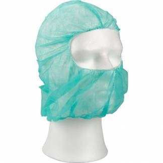 Balaklavahue, ABENA, One size, gr&oslash;n, PP, usteril, engangs