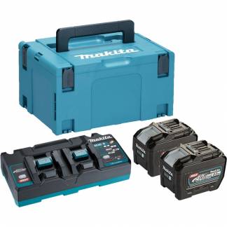 Batteripakke, Makita XGT, bl&aring;, 2x 8,0Ah, dobbelt lynlader *Denne vare tages ikke retur*