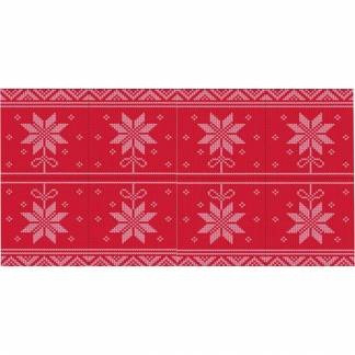 Kuvertl&oslash;ber, Christmas star, 2400x40cm, r&oslash;d, airlaid, perforeret for hver 1,2 m