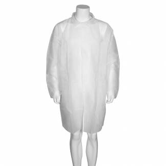 Bes&Atilde;&cedil;gsjakke, ABENA Classic, S/M, hvid, PP, usteril, engangs