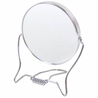 Barberspejl, &Atilde;&tilde;9,5cm, s&Atilde;&cedil;lv, vendbart, p&Atilde;&yen; fod