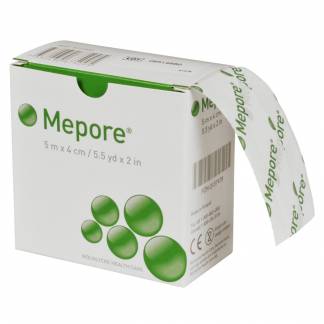 Plaster, Mepore, 5m x 4cm, polyester/PA/viskose/nonwoven, usteril