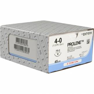Sutur, Prolene, 45cm, bl&Atilde;&yen;, PP, 4-0, FS-2 n&Atilde;&yen;l, monofil, EH7151H