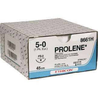 Sutur, Prolene, 45cm, bl&Atilde;&yen;, PP, 6-0, FS-3 n&Atilde;&yen;l, monofil, 8660H