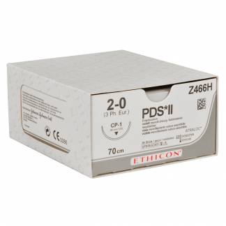 Sutur, PDS II, 70cm, violet, 2-0, CP-1 n&Atilde;&yen;l, monofil, resorberbar, Z466H *Denne vare tages ikke retur*