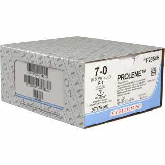 Sutur, Prolene, 75cm, bl&Atilde;&yen;, PP, 7-0, PS-1 MP n&Atilde;&yen;l, monofil, MPP2854H *Denne vare tages ikke retur*